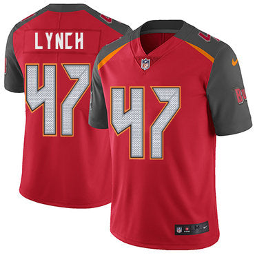 Nike Buccaneers 47 John Lynch Red Team Color Mens Stitched Nfl Vapor Untouchable Limited Jersey