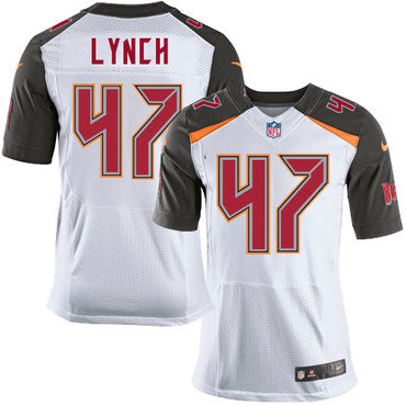 Nike Buccaneers 47 John Lynch White Mens Stitched Nfl New Elite Jersey