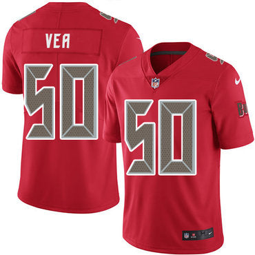 Nike Buccaneers 50 Vita Vea Red Mens Stitched Nfl Limited Rush Jersey