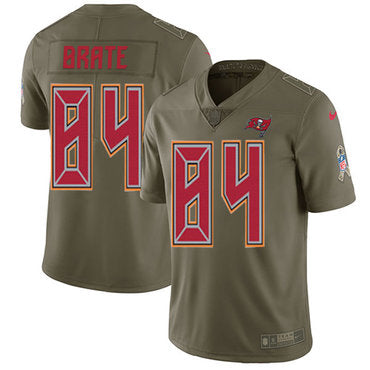 Nike Buccaneers 84 Cameron Brate Olive Mens Stitched Nfl Limited 2017 Salute To Service Jersey