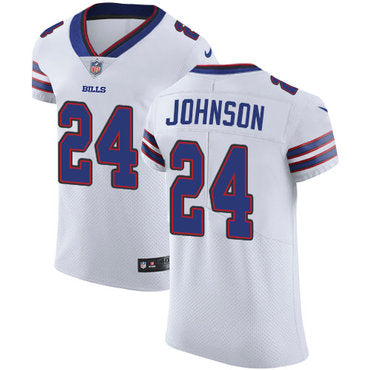 Nike Buffalo Bills 24 Taron Johnson White Mens Stitched Nfl Vapor Untouchable Elite Jersey