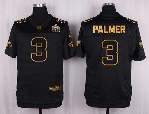 Nike Cardinals 3 Carson Palmer Pro Line Black Gold Collection Mens Stitched Nfl Elite Jersey