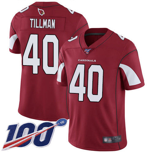 Nike Cardinals 40 Pat Tillman Red Team Color Mens Stitched Nfl 100th Season Vapor Limited Jersey