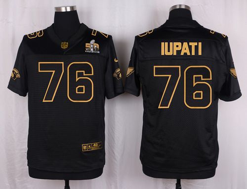 Nike Cardinals 76 Mike Iupati Pro Line Black Gold Collection Mens Stitched Nfl Elite Jersey