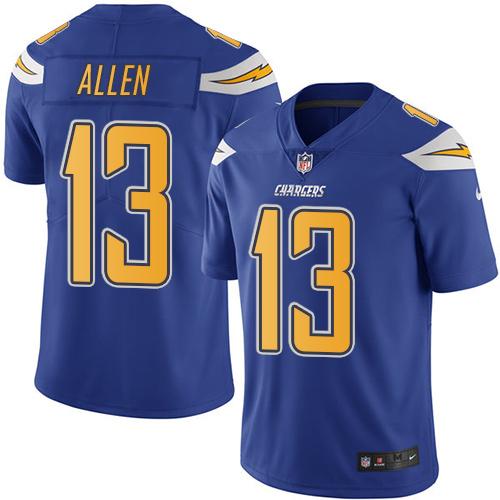 Nike Chargers 13 Keenan Allen Electric Blue Mens Stitched Nfl Limited Rush Jersey