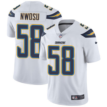 Nike Chargers 58 Uchenna Nwosu White Mens Stitched Nfl Vapor Untouchable Limited Jersey