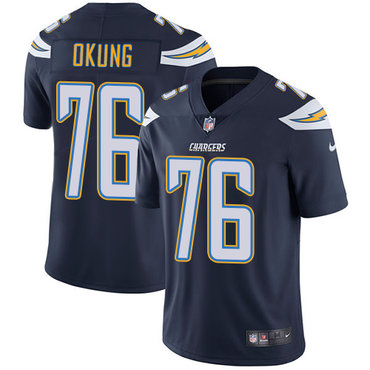 Nike Chargers 76 Russell Okung Navy Blue Team Color Mens Stitched Nfl Vapor Untouchable Limited Jersey