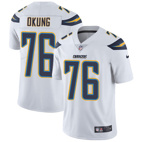 Nike Chargers 76 Russell Okung White Mens Stitched Nfl Vapor Untouchable Limited Jersey