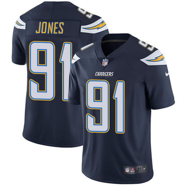 Nike Chargers 91 Justin Jones Navy Blue Team Color Mens Stitched Nfl Vapor Untouchable Limited Jersey