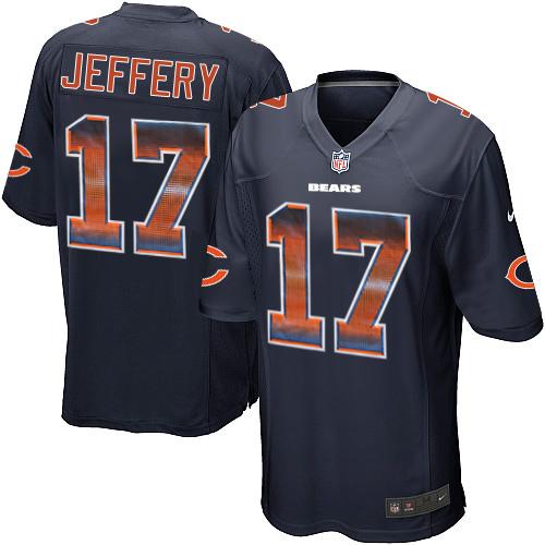 Nike Chicago Bears 17 Alshon Jeffery Navy Blue Team Color Mens Stitched Nfl Limited Strobe Jersey