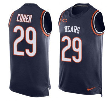 Nike Chicago Bears 29 Tarik Cohen Navy Blue Team Color Mens Stitched Nfl Limited Tank Top Jersey