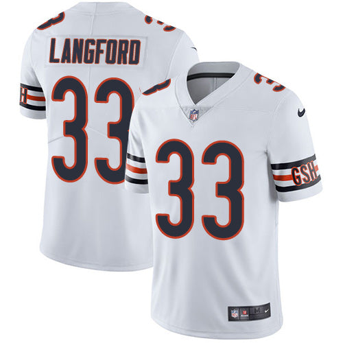 Nike Chicago Bears 33 Jeremy Langford White Mens Stitched Nfl Vapor Untouchable Limited Jersey