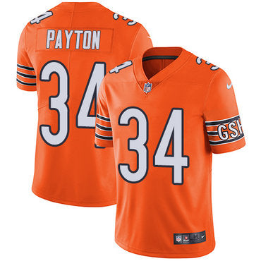 Nike Chicago Bears 34 Walter Payton Orange Mens Stitched Nfl Limited Rush Jersey