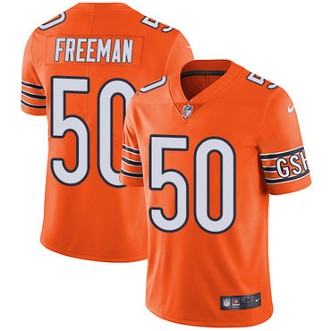 Nike Chicago Bears 50 Jerrell Freeman Orange Mens Stitched Nfl Limited Rush Jersey