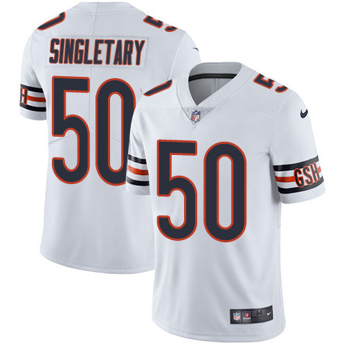 Nike Chicago Bears 50 Mike Singletary White Mens Stitched Nfl Vapor Untouchable Limited Jersey