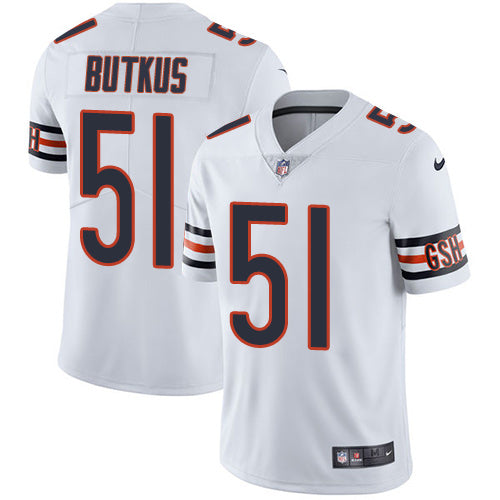 Nike Chicago Bears 51 Dick Butkus White Mens Stitched Nfl Vapor Untouchable Limited Jersey