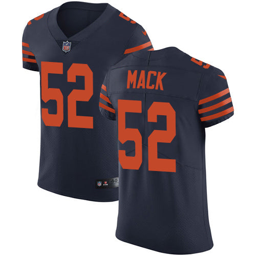 Nike Chicago Bears 52 Khalil Mack Navy Blue Alternate Mens Stitched Nfl Vapor Untouchable Elite Jersey