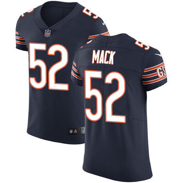 Nike Chicago Bears 52 Khalil Mack Navy Blue Team Color Mens Stitched Nfl Vapor Untouchable Elite Jersey