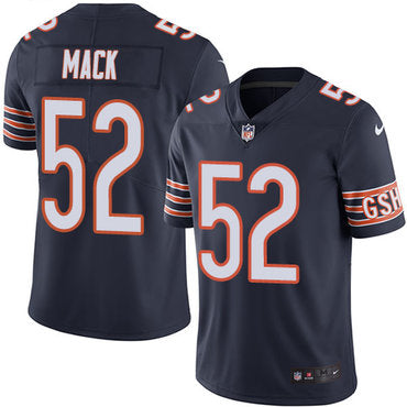 Nike Chicago Bears 52 Khalil Mack Navy Blue Team Color Mens Stitched Nfl Vapor Untouchable Limited Jersey
