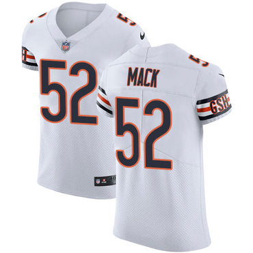 Nike Chicago Bears 52 Khalil Mack White Mens Stitched Nfl Vapor Untouchable Elite Jersey