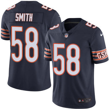 Nike Chicago Bears 58 Roquan Smith Navy Blue Team Color Mens Stitched Nfl Vapor Untouchable Limited Jersey