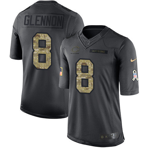 Nike Chicago Bears 8 Mike Glennon Black Mens Stitched Nfl Limited 2016 Salute To Service Jersey