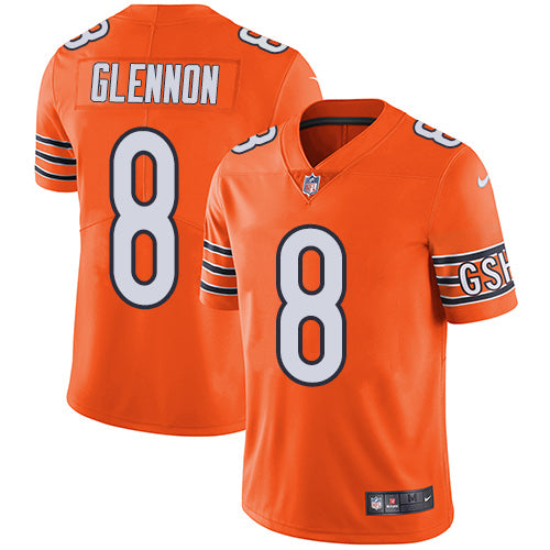 Nike Chicago Bears 8 Mike Glennon Orange Mens Stitched Nfl Limited Rush Jersey