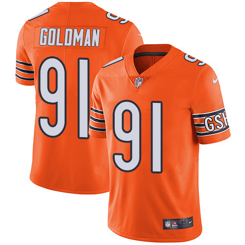 Nike Chicago Bears 91 Eddie Goldman Orange Mens Stitched Nfl Limited Rush Jersey