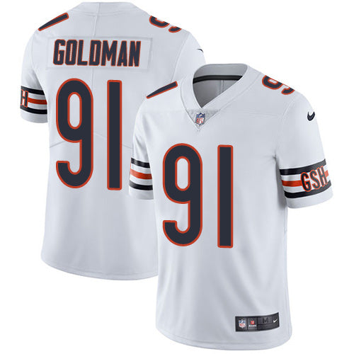 Nike Chicago Bears 91 Eddie Goldman White Mens Stitched Nfl Vapor Untouchable Limited Jersey