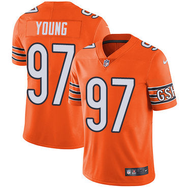 Nike Chicago Bears 97 Willie Young Orange Mens Stitched Nfl Limited Rush Jersey
