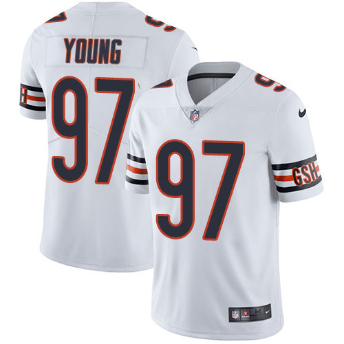 Nike Chicago Bears 97 Willie Young White Mens Stitched Nfl Vapor Untouchable Limited Jersey