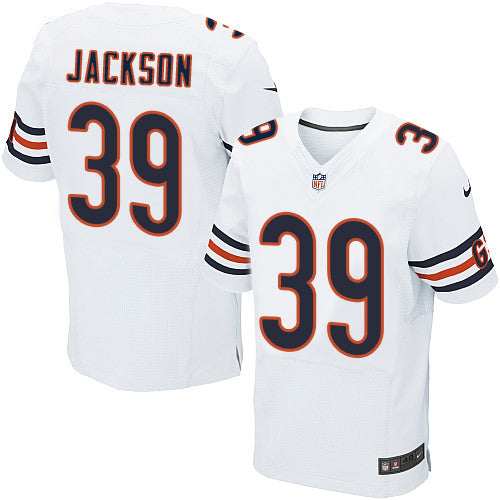 Nike Chicago Bears Mens 39 Eddie Jackson Elite White Road Nfl Jersey