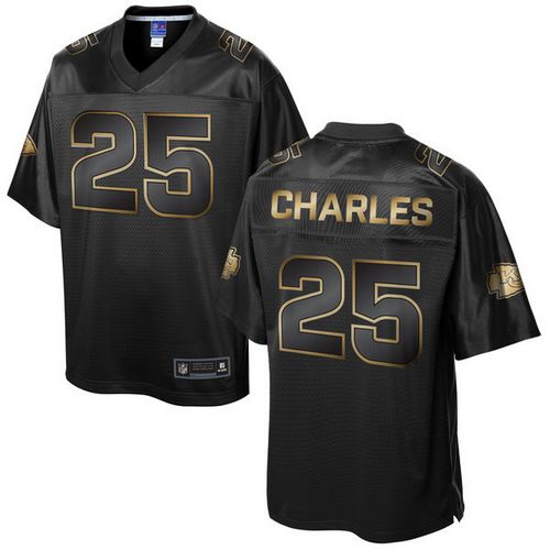 Nike Chiefs 25 Jamaal Charles Pro Line Black Gold Collection Mens Stitched Nfl Game Jersey