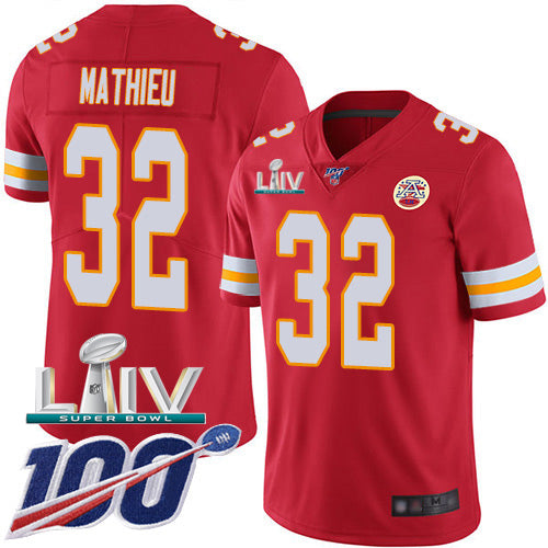 Nike Chiefs 32 Tyrann Mathieu Red Super Bowl Liv 2020 Team Color Youth Stitched Nfl 100th Season Vapor Untouchable Limited Jersey