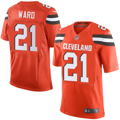 Nike Cleveland Browns 21 Denzel Ward Orange Alternate Mens Stitched Nfl Elite Jersey
