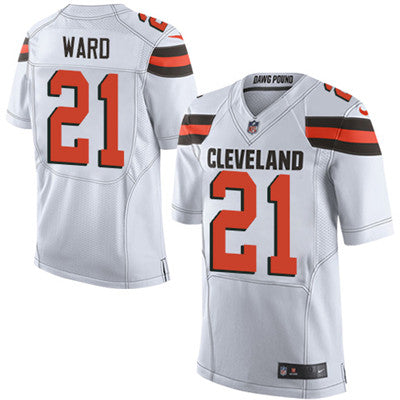 Nike Cleveland Browns 21 Denzel Ward White Mens Stitched Nfl Elite Jersey
