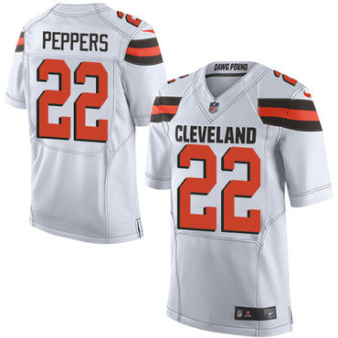 Nike Cleveland Browns 22 Jabrill Peppers White Mens Stitched Nfl New Elite Jersey