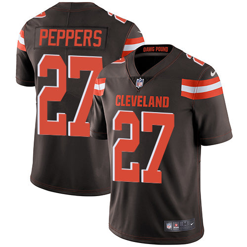 Nike Cleveland Browns 27 Jabrill Peppers Brown Team Color Mens Stitched Nfl Vapor Untouchable Limited Jersey