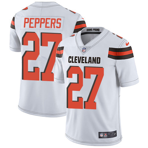 Nike Cleveland Browns 27 Jabrill Peppers White Mens Stitched Nfl Vapor Untouchable Limited Jersey