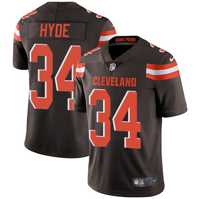 Nike Cleveland Browns 34 Carlos Hyde Brown Team Color Mens Stitched Nfl Vapor Untouchable Limited Jersey