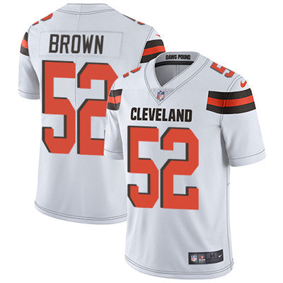 Nike Cleveland Browns 52 Preston Brown White Mens Stitched Nfl Vapor Untouchable Limited Jersey