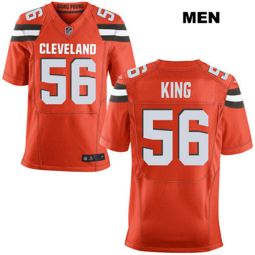 Nike Cleveland Browns 56 Deon King Orange Stitched Nfl Elite Jersey