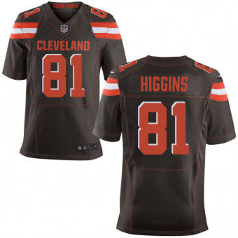 Nike Cleveland Browns 81 Rashard Higgins Brown Stitched Nfl Elite Jersey