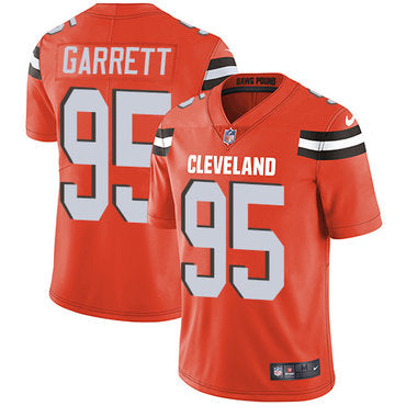 Nike Cleveland Browns 95 Myles Garrett Orange Alternate Mens Stitched Nfl Vapor Untouchable Limited Jersey