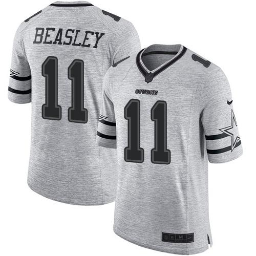 Nike Cowboys 11 Cole Beasley Gray Mens Stitched Nfl Limited Gridiron Gray Ii Jersey