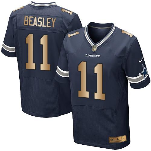 Nike Cowboys 11 Cole Beasley Navy Blue Team Color Mens Stitched Nfl Elite Gold Jersey