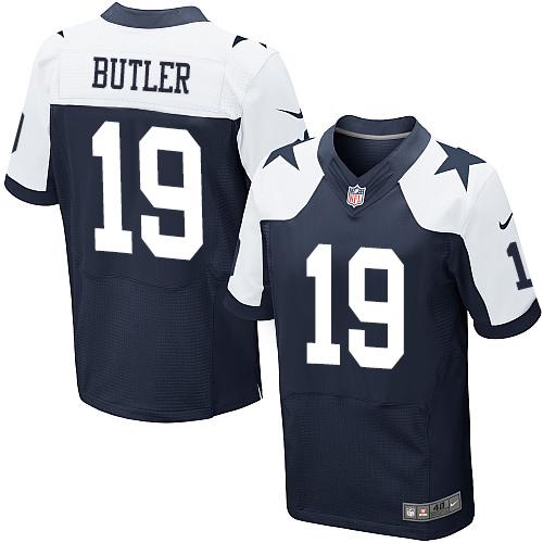 Nike Cowboys 19 Brice Butler Navy Blue Thanksgiving Throwback Mens Stitched Nfl Elite Jersey