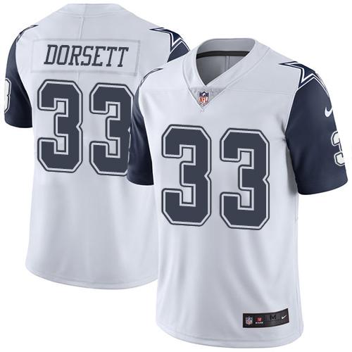 Nike Cowboys 33 Tony Dorsett White Mens Stitched Nfl Limited Rush Jersey