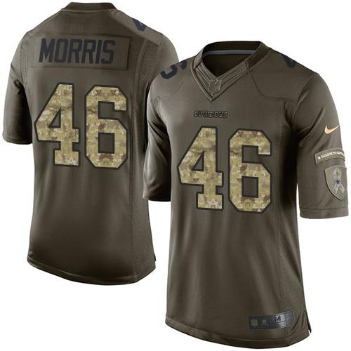 Nike Cowboys 46 Alfred Morris Green Mens Stitched Nfl Limited Salute To Service Jersey
