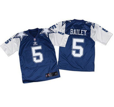 Nike Cowboys 5 Dan Bailey Navy Bluewhite Throwback Mens Stitched Nfl Elite Jersey